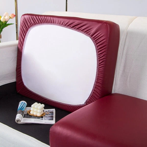 1 2 3 Seater Stretch Sofa Cushion Covers PU Leather Waterproof Couch Seat Cover