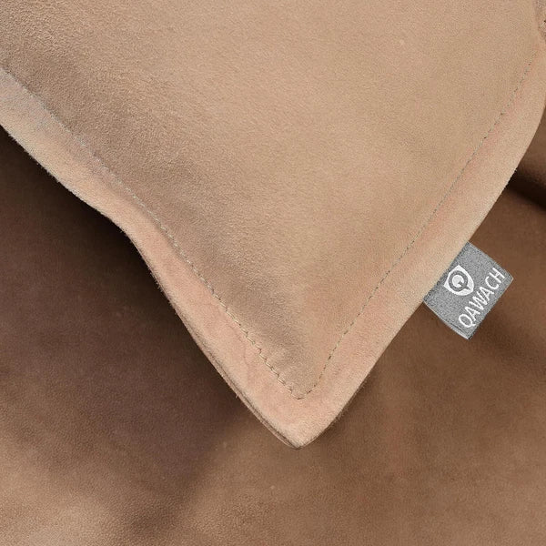Luxurious lambskin Dusty Beige Box pillowcase Sofa Cushion & Living & Bed Room