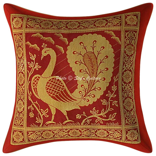 Brocade Elephant Cushion Cover Decorative Indian Bedding Sofa Pillow Case Cover