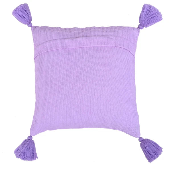 Solid Cushion Cover Cotton Pillowcase Home Sofa Bed Decor Pillows with Tassels