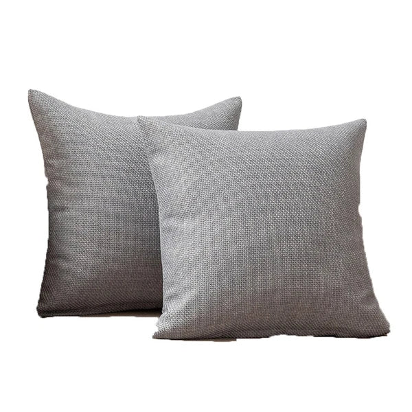 2 Packs Linen Cotton Cushion Cover Home Sofa Car Bed Office Throw Pillowcase