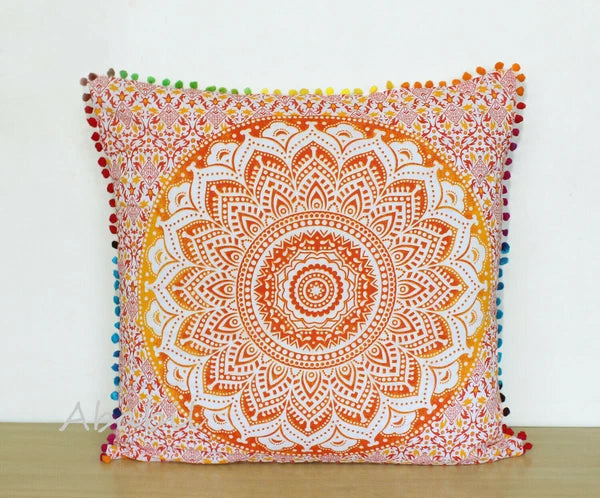 Set Of 2 Cotton Cushion Cover Mandala Couch Pillow Cases Home Decorative Pillows