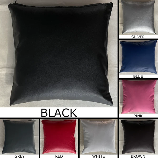 Premium PVC Faux Leather Cushion Cover Handmade Pillow Case Sofa Bed Home Decor