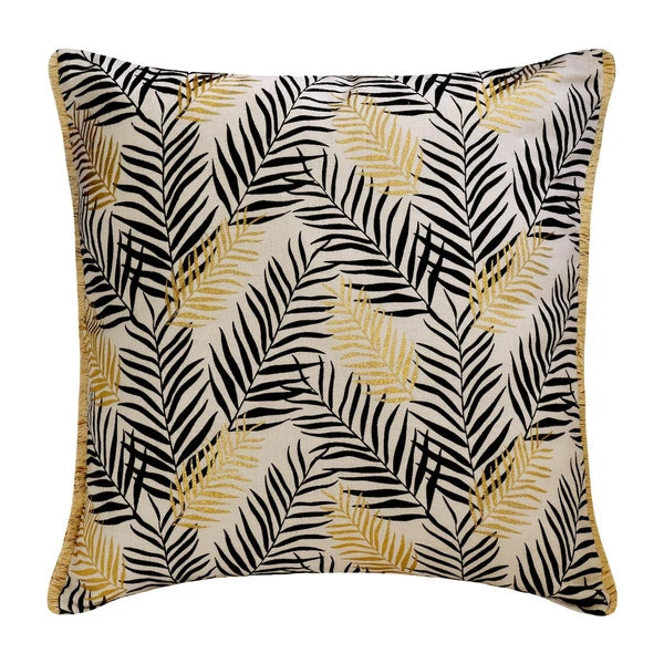 Couch Cushion Case Black 16"x16", Bed Decor Cotton Fabric - Leave A Gold