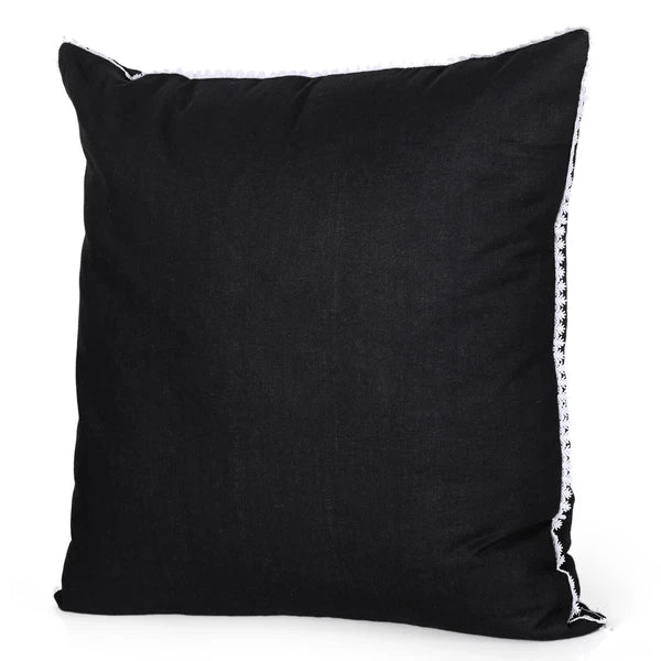 Cushion Cover Home Sofa Decor Cotton Throw Pillow Case Covers Solid with Lace S5