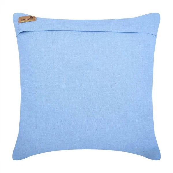 Decorative Sofa Cushion Case Blue 16"x16", Bed Decor Cotton - Pearly Sea Tangle