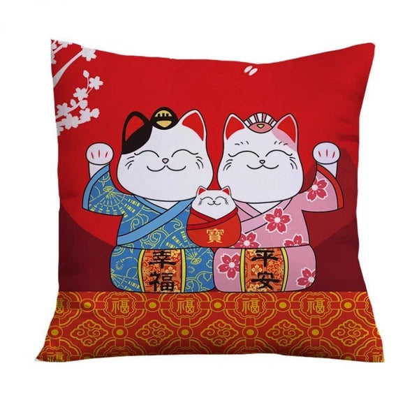 PC Japanese Throw Pillow Covers Cushion Cases Sofa Bed Pillowslips Home Decor