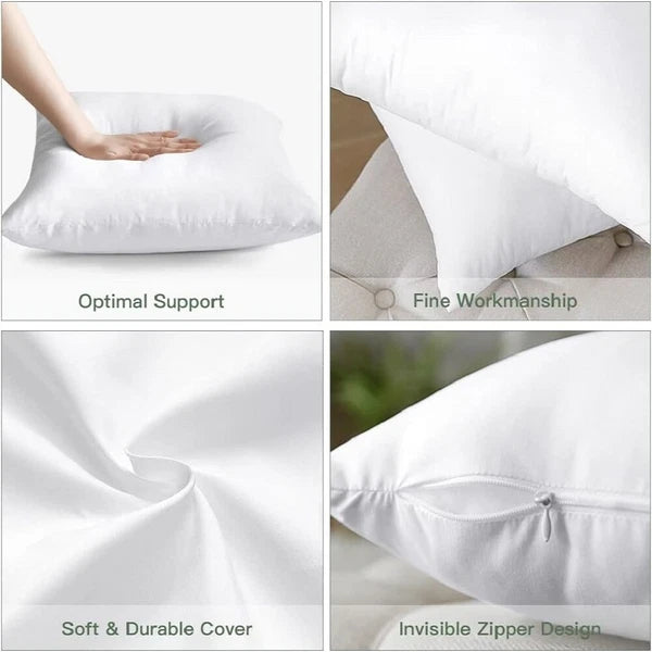 Pack of 4 16"-22" Throw Pillows Insert Ultra Soft Bed & Couch Sofa Decor Pillows