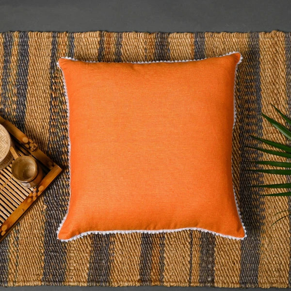 Cushion Cover Home Sofa Decor Cotton Throw Pillow Case Covers Solid with Lace S5