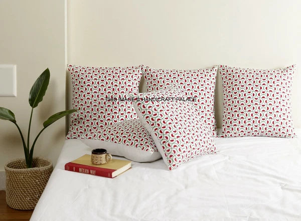 Indian Handmade Kantha Cotton Cushion Cover Bed Pillow Cases Sofa Throw-16"