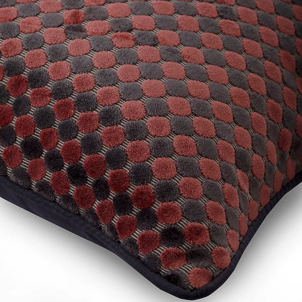 Sofa Pillow Cover Grey 16"x16", Bed Decor Silk Polka Dots Jacquard - Dot Com