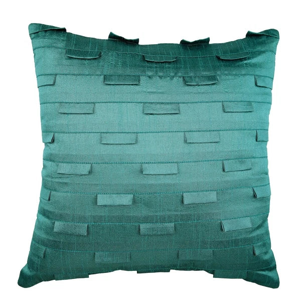 Couch Cushion Case Blue 16"x16", Bed Decor Silk Solid Color - Sophistication