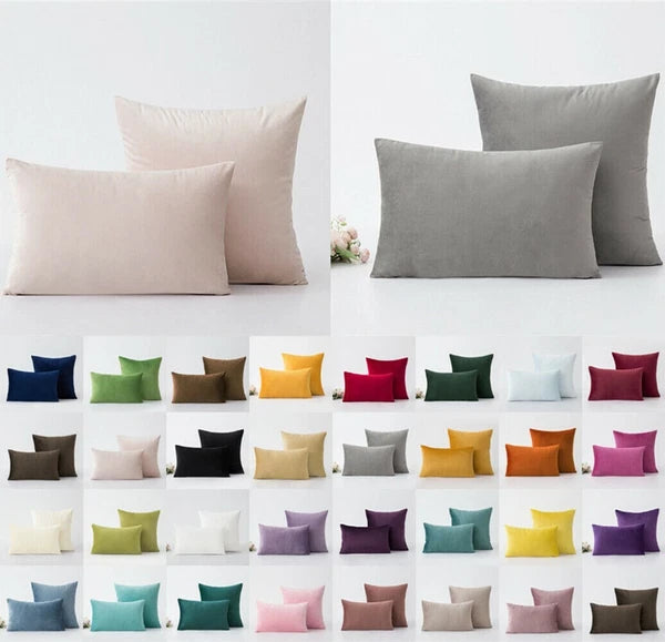 18" 20" 24" 16" Velvet Soft Cushion Cover Throw Pillow Cases Sofa Bed Home Decor