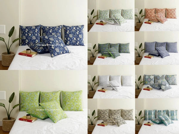 Indian Handmade Kantha Cotton Cushion Cover Bed Pillow Cases Sofa Throw-16"