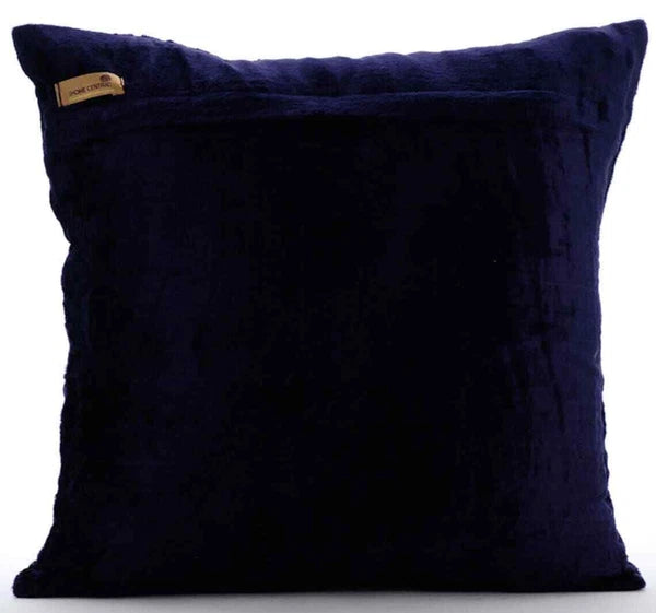 Square Sofa Cushion Case Blue 16"x16", Bed Decor Velvet - Silver Periwinkle