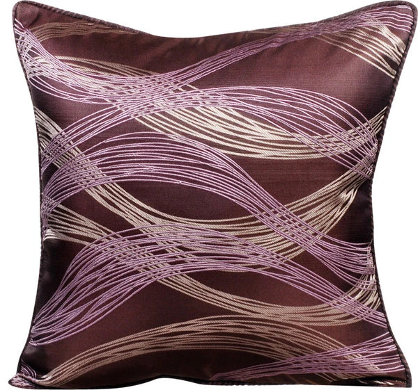 Decorative Sofa Cushion Case Purple 16"x16", Bed Decor Silk - Purple Current