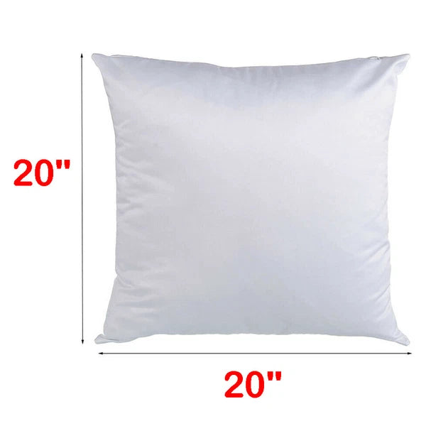 10Pcs White Sublimation Blank Pillow Case Home Sofa Car Decor Cushion Cover Gift