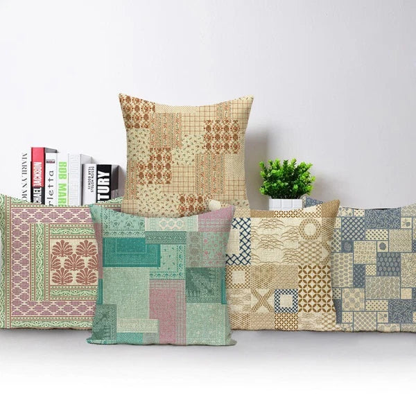 Retro Geometry Decorative Throw Pillow Case Sofa Chair Bed Cushion Cover Ethnic