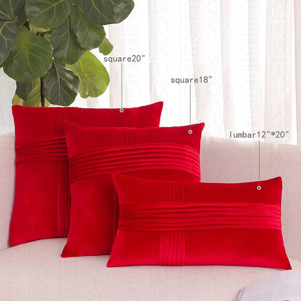 18x18" Velvet Throw Pillow Cover Sofa Car Throw Cushion Covers Home Decor 2 pk