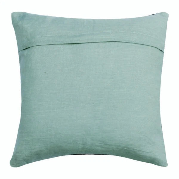 Decorative Sofa Pillow Case Blue 16"x16", Bed Decor Linen Fabric - Lost Anchor