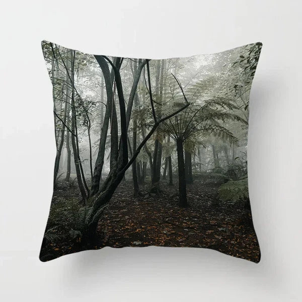Forest Sunshine Scenery Printed Pillowcase Living Room Sofa Bed Home Decoration
