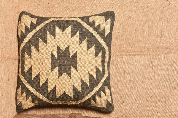 Indian Jute Wool Kilim Cushion Cover Vintage Look Your Home Pillow cover throw