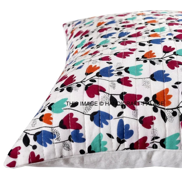 Indian Handmade Kantha Cotton Cushion Cover Bed Pillow Cases Sofa Throw-16"
