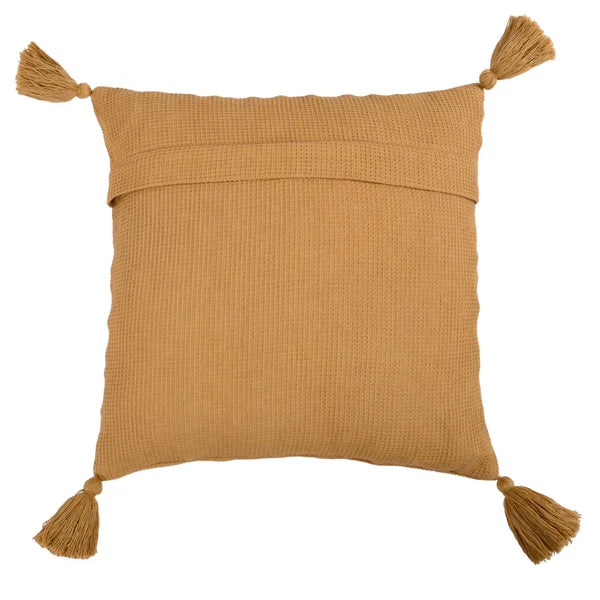 Solid Cushion Cover Cotton Pillowcase Home Sofa Bed Decor Pillows with Tassels