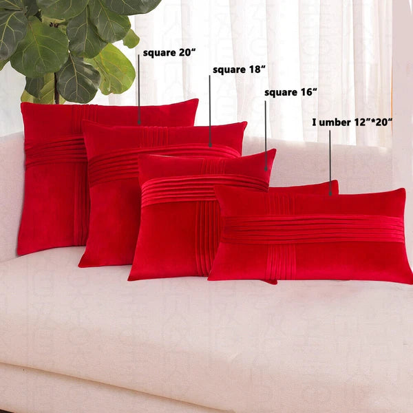 Throw Pillow Covers Set Of 2 Sofa Decor Velvet Cushion Cases 4 Sizes Multicolor