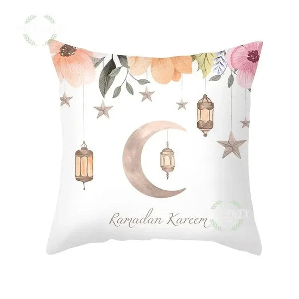 Ramadan Decoration Pillowcase Mosque Muslim Pillow Family Sofa Bed Eid Mubarak