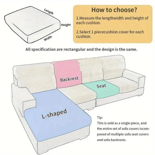 1Piece Peism Jacquard Stretch Sofa Cover Cushion Cover, For Living Room
