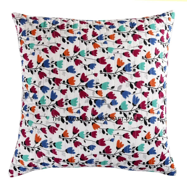 Indian Handmade Kantha Cotton Cushion Cover Bed Pillow Cases Sofa Throw-16"