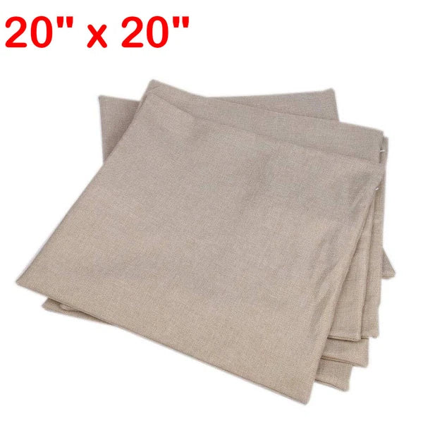 16"/18"/20" Linen Sublimation Blank Pillow Case Throw Cushion Cover Home Sofa
