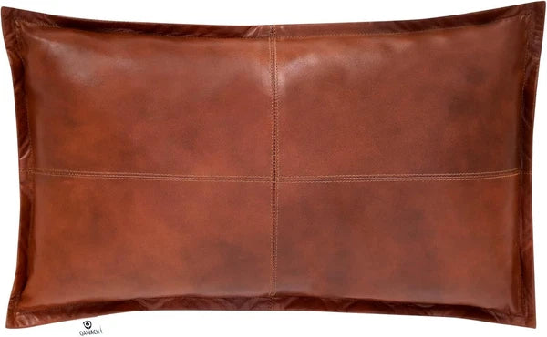 High-quality lambskin rectangular Tan Antique Box Pillow Cover For Sofa Cushion