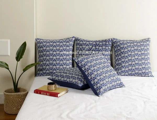 Indian Handmade Kantha Cotton Cushion Cover Bed Pillow Cases Sofa Throw-16"