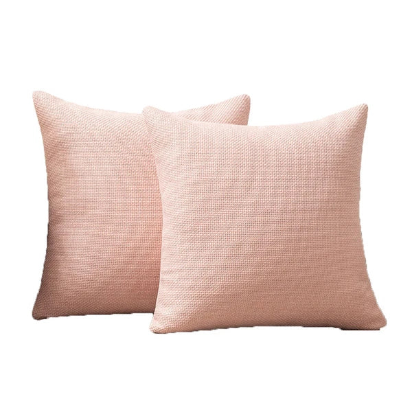 2 Packs Linen Cotton Cushion Cover Home Sofa Car Bed Office Throw Pillowcase