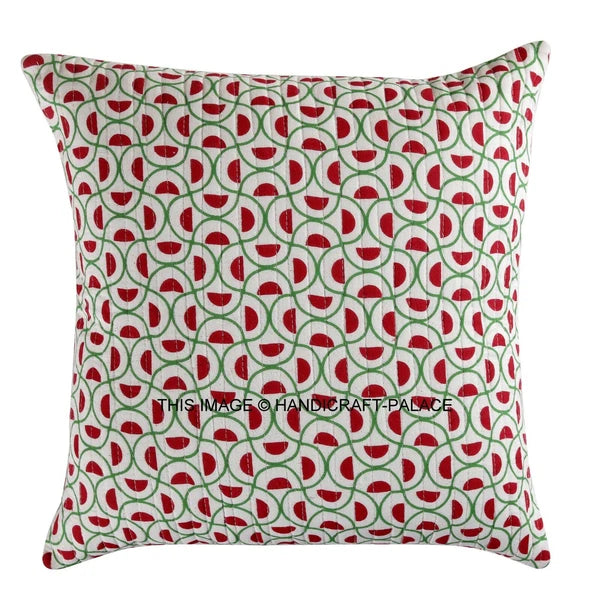 Indian Handmade Kantha Cotton Cushion Cover Bed Pillow Cases Sofa Throw-16"