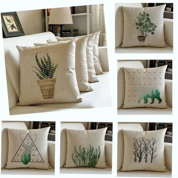 16"/18"/20" Linen Sublimation Blank Pillow Case Throw Cushion Cover Home Sofa