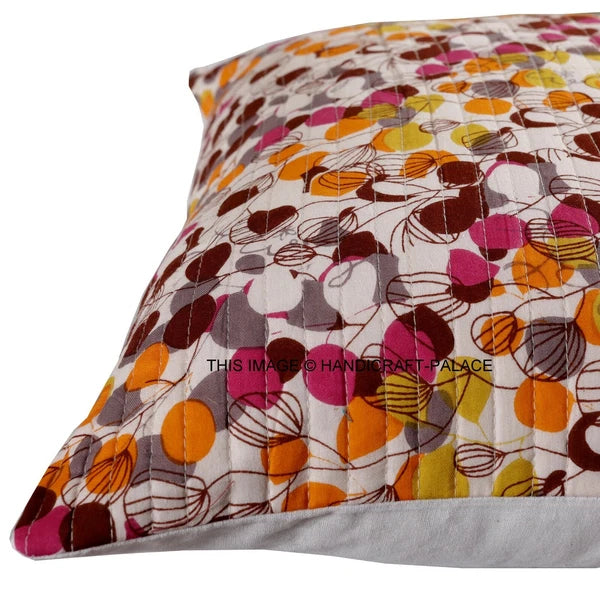 Indian Handmade Kantha Cotton Cushion Cover Bed Pillow Cases Sofa Throw-16"