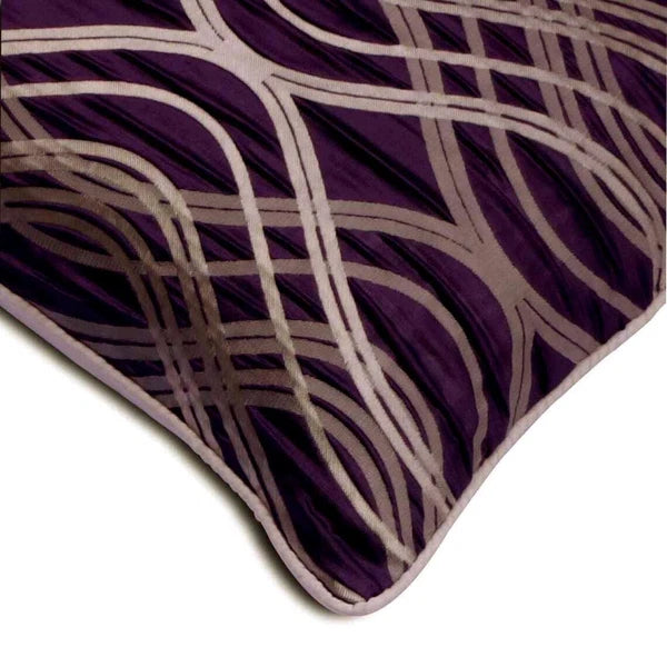 Sofa Cushion Cover Purple 16"x16", Bed Decor Silk Fabric - Purple Sling