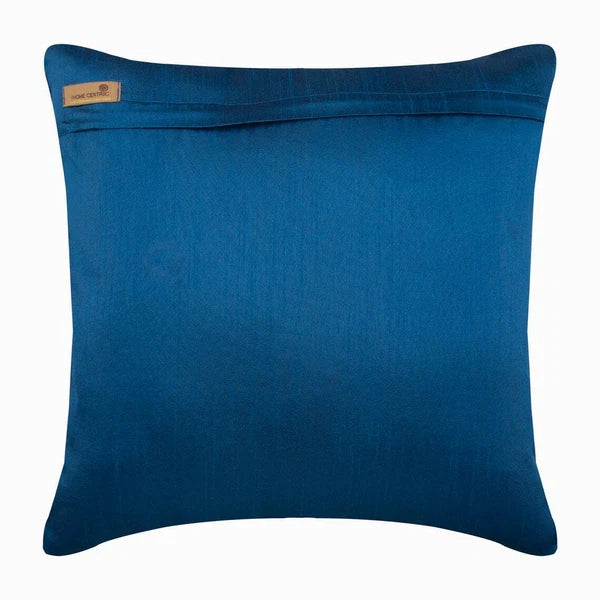 Sofa Pillow Case Blue 16"x16", Bed Decor Silk French Toile - French Vanilla