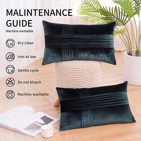 18x18" Velvet Throw Pillow Cover Sofa Car Throw Cushion Covers Home Decor 2 pk