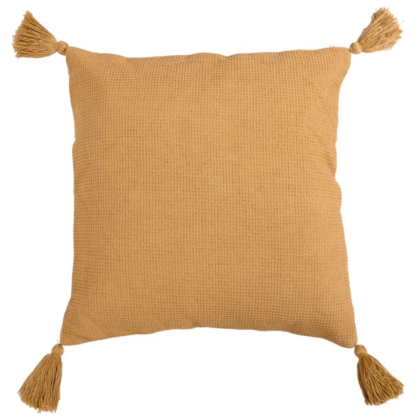 Solid Cushion Cover Cotton Pillowcase Home Sofa Bed Decor Pillows with Tassels