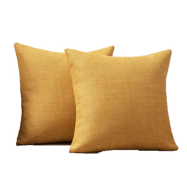 2 Packs Linen Cotton Cushion Cover Home Sofa Car Bed Office Throw Pillowcase
