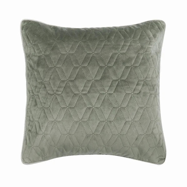 Sofa Cushion Cover Grey 16"x16", Bed Decor Velvet Fabric - Diamond Grey