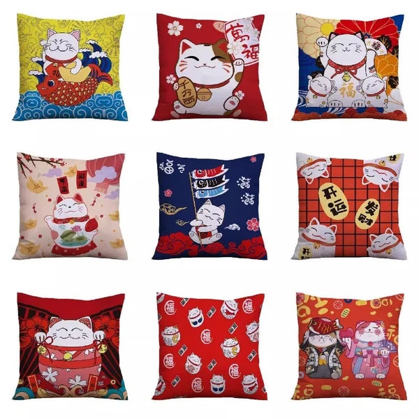 PC Japanese Throw Pillow Covers Cushion Cases Sofa Bed Pillowslips Home Decor