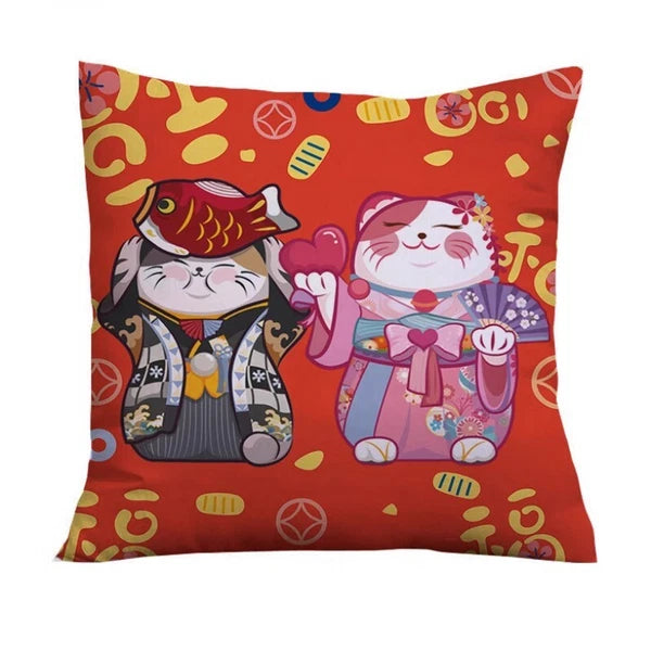 PC Japanese Throw Pillow Covers Cushion Cases Sofa Bed Pillowslips Home Decor