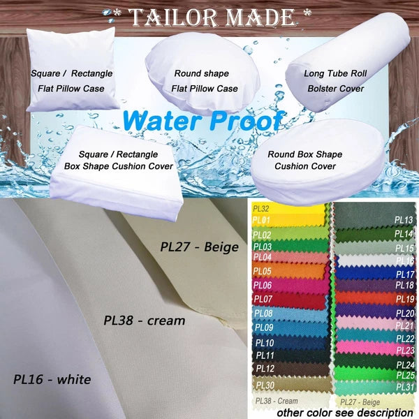 PL16 TAILOR MADE White Outdoor Waterproof Sun Umberlla Patio sofa seat cover