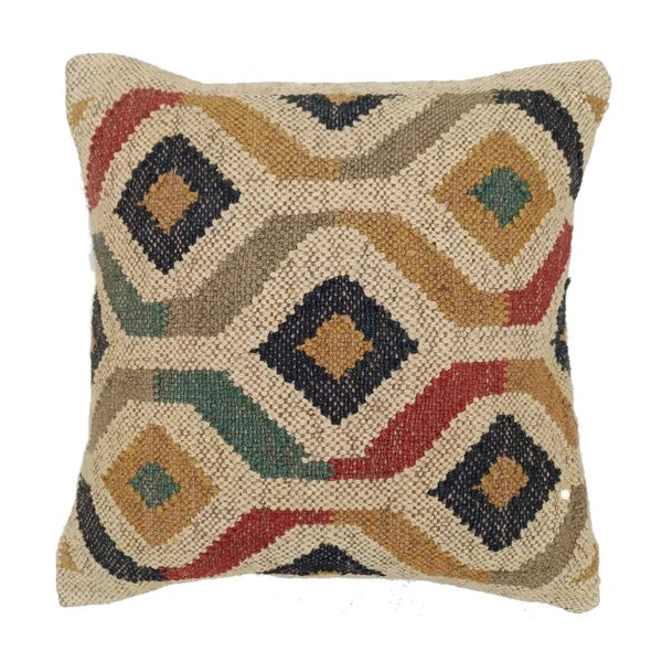 Indian Jute Wool Kilim Cushion Cover Vintage Look Your Home Pillow cover throw