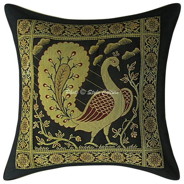 Brocade Elephant Cushion Cover Decorative Indian Bedding Sofa Pillow Case Cover